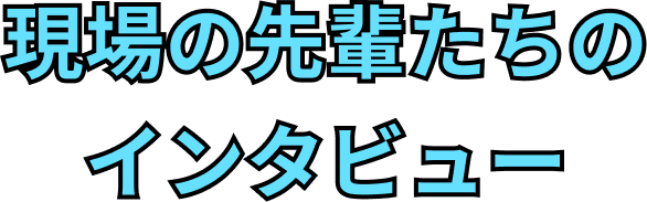 現場の先輩たちのインタビュー