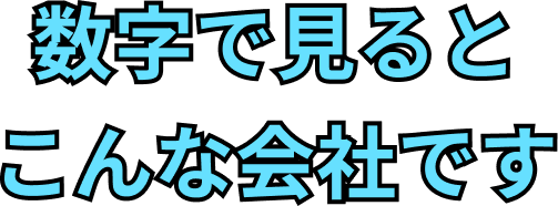 数字でみるとこんな会社です